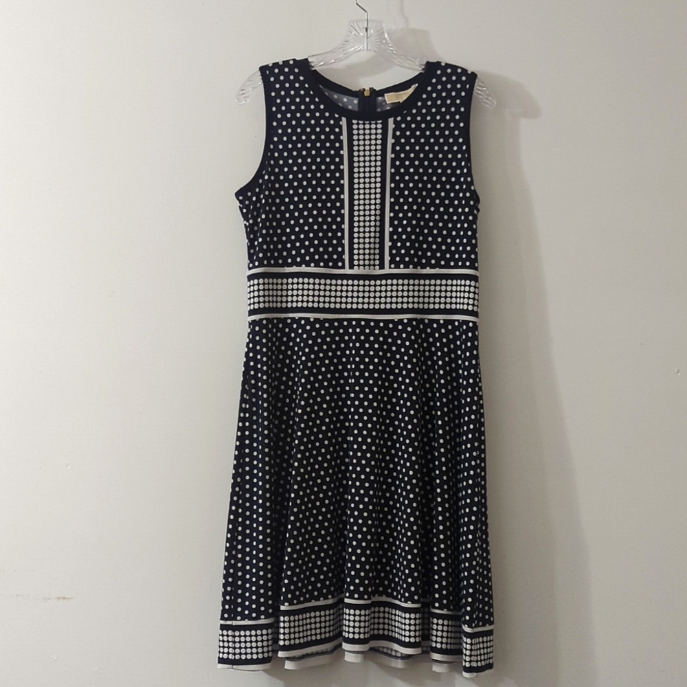 Michael Kors navy blue midi dress - L